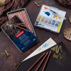 Derwent Metallic Watercolour Paint Pan Set -Painting Tool Shop Metallic Pencil Set 79b456a9 ffd0 4136 9ca8 e28e11d0a69b