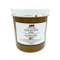 Michael Harding Non-Absorbent Acrylic Primer - Raw Sienna Dark (Semi-Transparent) -Painting Tool Shop Michael harding dark raw sienna