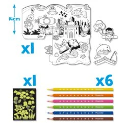 Maped Creativ Mini Box - 3D Pop-up Aquarium Kit -Painting Tool Shop Mini Box Aqua 3