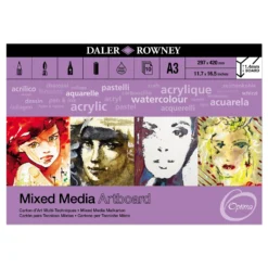 Daler-Rowney Optima Mixed Media Artboard Pads -Painting Tool Shop Mixed Media Artboard A3