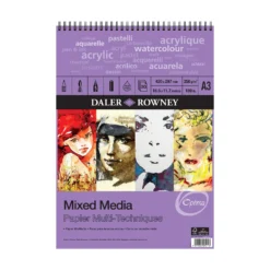 Daler-Rowney Optima Mixed Media Spiral Pads -Painting Tool Shop Mixed Media Spiral A3