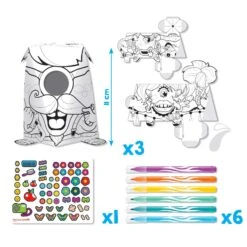 Maped Creativ Mini Box - Monsters To Decorate Kit -Painting Tool Shop Monsters Build 3