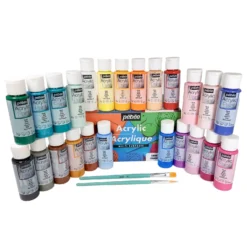Pebeo Multi-Surface Acrylics Set - Chalk/Matt Colours - 24 X 59ml