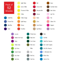 Isomars Canvaa Oil Pastels - Set Of 52 Colours -Painting Tool Shop Oil Pastel COLOUR SWATCHES