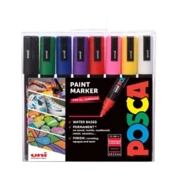 POSCA Markers - 8 Standard Colours - Assorted Sizes -Painting Tool Shop PC 5M8pcStandard