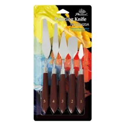 ARTessentials Palette Knife Set For Oils And Acrylics - 5 Piece -Painting Tool Shop Painting palette knives set