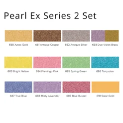 Pearl Ex Powdered Pigment Sets - FREE ARTdiscount WATERCOLOUR BRUSH SET (RRP. £14.63) -Painting Tool Shop Pearl ex series 2