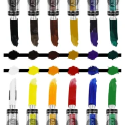 PHOENIX Studio Artist Oil Paint Set - 12 X 40ml Tubes -Painting Tool Shop Phoenix oil tubes 12