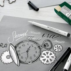 Faber-Castell Pitt Artist Pen - Black/White (Pack Of 4) -Painting Tool Shop Pitt Artist Pen BlackWhite Pack 4 3