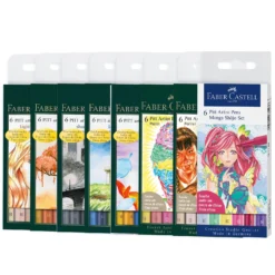Faber-Castell Fine Pitt Brush Pen Sets Of 6