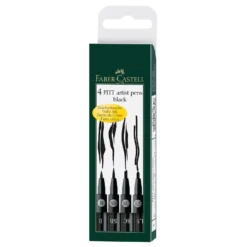 Faber-Castell Fine Pitt Brush Pen Sets Of 4 -Painting Tool Shop Pitt Brush Black 2