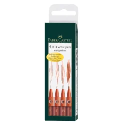 Faber-Castell Fine Pitt Brush Pen Sets Of 4 -Painting Tool Shop Pitt Brush Sanguine