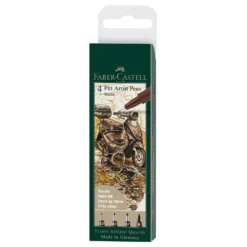 Faber-Castell Fine Pitt Brush Pen Sets Of 4 -Painting Tool Shop Pitt Brush Sepia