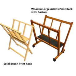 MEEDEN Large Artists Print Rack With Castors - Walnut -Painting Tool Shop Print racks comparison