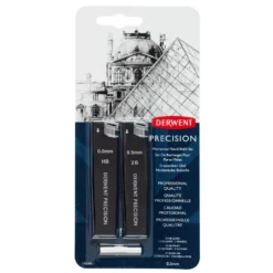 Derwent Precision Mechanical Pencil Refill Leads - 0.5 (HB & 2B)