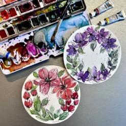 Hahnemühle Round Watercolour Paper 300gsm / 140Ibs Cold Pressed 30 Sheets -Painting Tool Shop Roubd watercolour paper mood 3