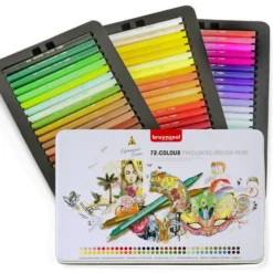 Bruynzeel Twin-Tip Fineliner Brush Pens - Set Of 72