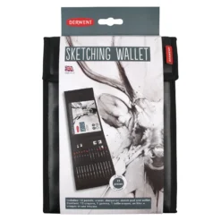 Derwent Sketching Wallet With Sketching Pencils And Accessories