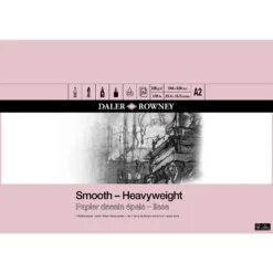 Daler-Rowney Heavyweight Cartridge Pad - 220gsm -Painting Tool Shop Smooth Heavyweight A2