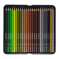 Staedtler Coloured Pencils Tin Of 72 Assorted Colours -Painting Tool Shop Staedtler browns