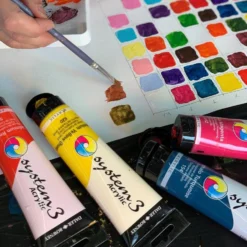 Daler-Rowney System3 Acrylic Paint - 150ml -Painting Tool Shop System3 Acrylic Colour Mixing 1