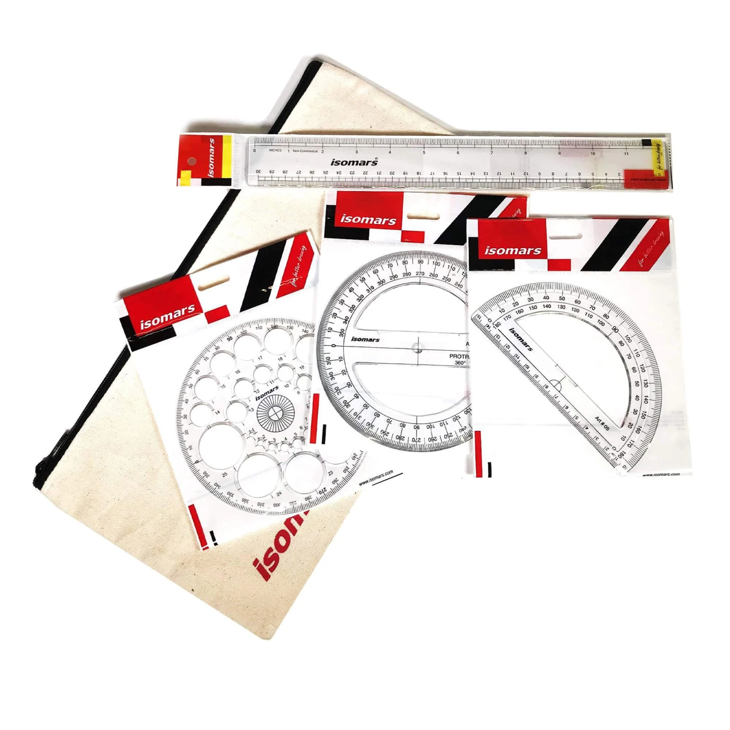 ARTdiscount Template Combo Pack - Protractor Set 1 ARTdiscount Template Combo Pack - Protractor Set