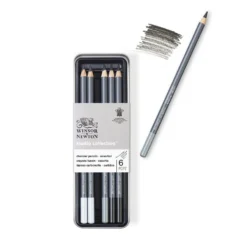 Winsor & Newton Studio Collection Charcoal Pencils - 6 Tin Set