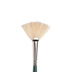 Winsor & Newton Winton Long Handled Hog Brush - Fan -Painting Tool Shop W N WINTON HOG BRUSH FAN LONG HANDLE NO 1