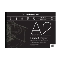 Daler-Rowney Layout Pad - 45gsm - 80 Sheets -Painting Tool Shop a2 single