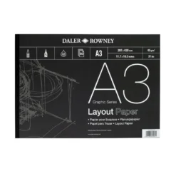 Daler-Rowney Layout Pad - 45gsm - 80 Sheets -Painting Tool Shop a3 single
