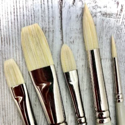 Pro Arte Series D Bristlene Oil Brushes (W16) - Set Of 5 -Painting Tool Shop bristlene 1