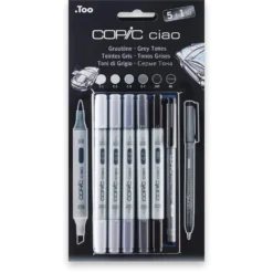 COPIC Ciao Marker 5+1 Grey Tones Set (COOL)