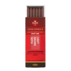 Koh-i-Noor Gioconda 5.6mm Artists' Leads For Lead Holders (Pack Of 6) -Painting Tool Shop light brown