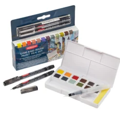 Derwent Line And Wash Paint Pan Set -Painting Tool Shop line wash 2