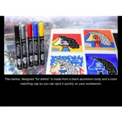 Pebeo 4Artist Set Of 5 Assorted METALLIC Colours (4mm) -Painting Tool Shop peb 6 2 01d073ca ac8a 4a56 b3ee 652dfe489962