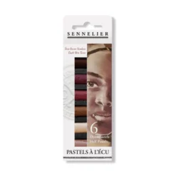 Sennelier Soft Pastels Half Stick - Set Of 6 - Assorted Sets 12 Sennelier Soft Pastels Half Stick - Set Of 6 - Assorted Sets -Painting Tool Shop sennelier half pastels dark skin tones