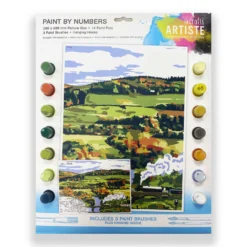 Docrafts Artiste Paint By Numbers (295 X 395mm) Steam Train Landscape
