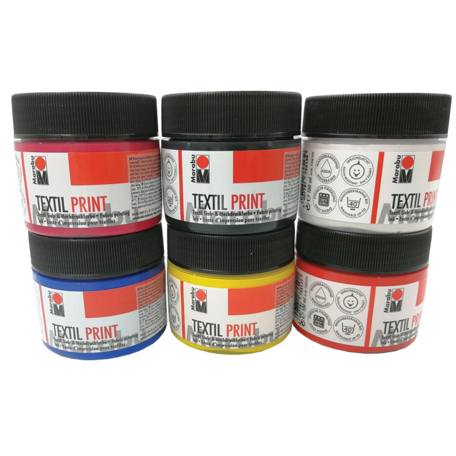 Marabu Textil Print Colours - 100ml Pots 2 Marabu Textil Print Colours - 100ml Pots - Image 2