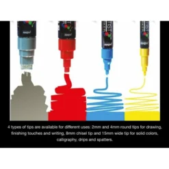 Pebeo 4Artist Set Of 5 Assorted METALLIC Colours (4mm) -Painting Tool Shop tips 6d17b990 d3cd 4cfd a01b 000516c00825