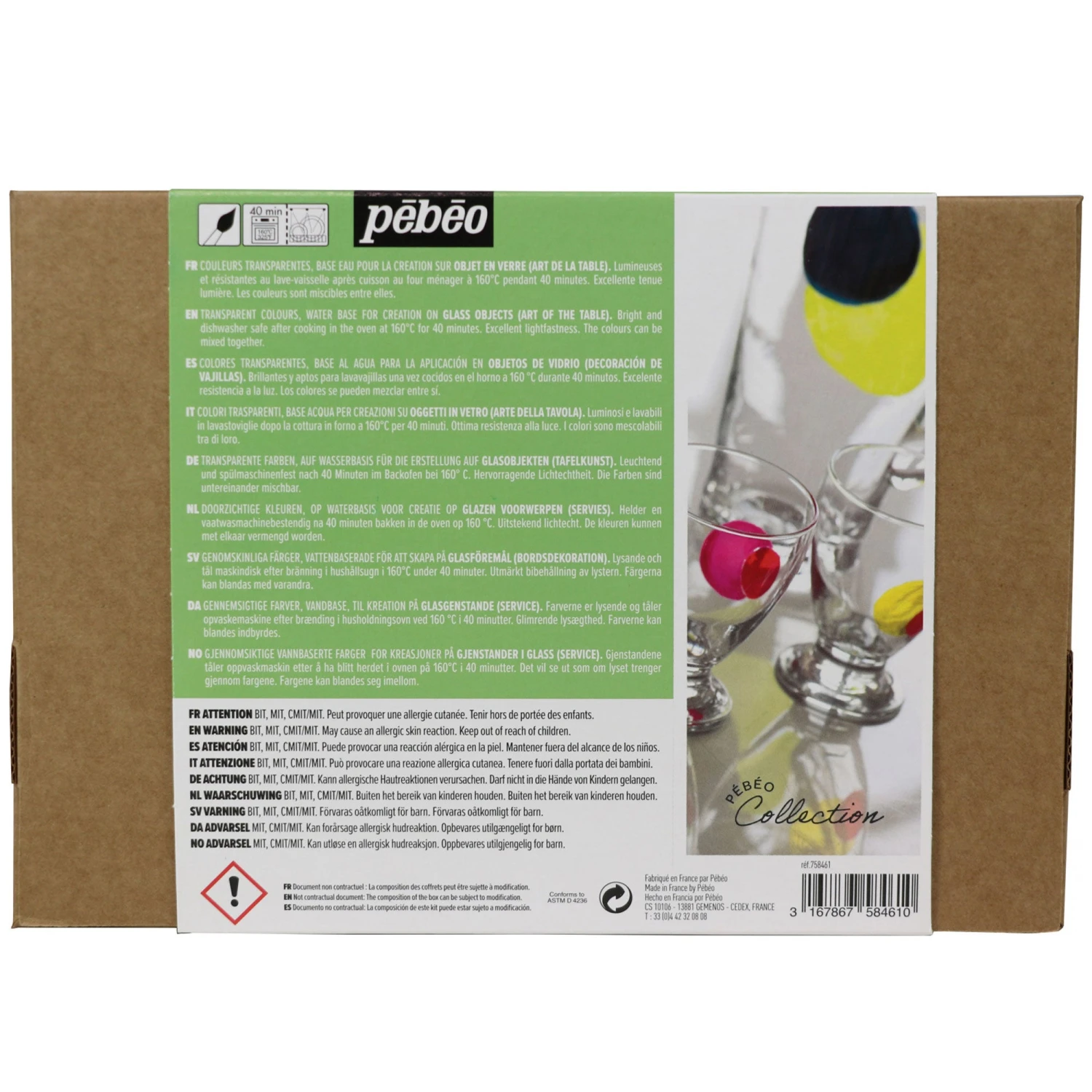 Pebeo Vitrea 160 Glass Painting Set - 10 X 45ml 4 Pebeo Vitrea 160 Glass Painting Set - 10 X 45ml - Image 4