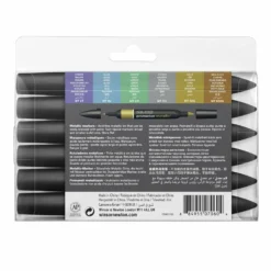 Winsor & Newton Promarker Set Of 6 - Metallics -Painting Tool Shop winsor newton promarker metallic set 3